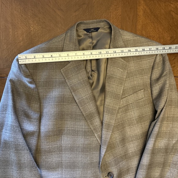 BROOKS BROTHERS 346 Regent Fit 46L Sport Coat Blazer Suit Jacket Beige Plaid Men - Picture 8 of 16
